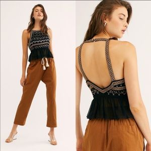 NWT Free People Camille Embellished Backless Cami